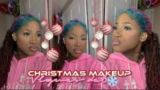 VLOGMAS DAY 8 ❅: XMAS makeup look + Cut crease Eye makeup!
