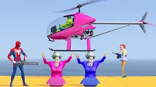 SCARY TEACHER 3D: (GOLD RECOVERY) HULK SPIDERMAN VS COLORS MISS 