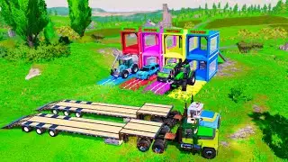 Tractor vs Police Car Epic Chase in Farming Simulator!,Putting the Pedal to the Metal Tractor! fs22