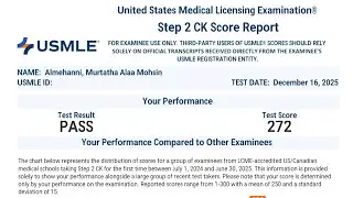 USMLE Step 2 272 Experience تجربة امتحان