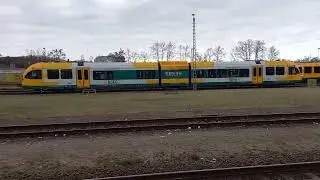 BAUARBEITEN an der SCHNELLBAHN BERLIN-HANNOVER. RE 4 usw.Bahnhof Rathenow 06.04.2025