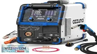 AZZUNO Aluminum 250Amp MIG Welder 6 in 1 Gas MIG Gasless Flux Core Stick Lift TIG Spot