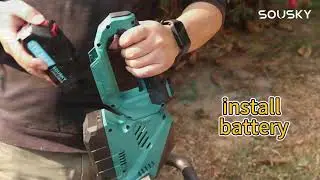Cordless Hedge Trimmer Powered Bushless Trimmer Lightweight Electric Hedge Cutter Garden Lawn Care