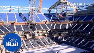 Arthur Ashe stadium gets new retractable roof for 2016 US Open - Daily Mail