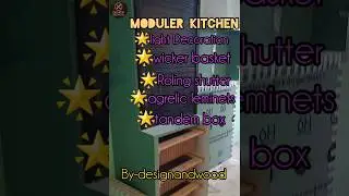 wicker basket Moduler kitchen /rolling shutter kitchen #kitchencabinets #moduler #kitchen
