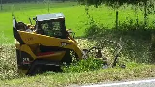 Fence Line Clearing with Skid Steer