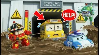 Flash Flood Tunnel Rescue! 🌊 School-B is Trapped! |Super Rescue Vehicles