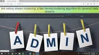 Ant Colony Stream Clustering: A Fast Density Clustering Algorithm for Dynamic Data Streams - PYTHON