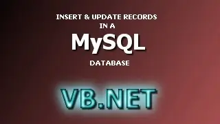 MySQL Insert and Update Database Records with VB.NET Using ADO.NET - Visual Basic Tutorial