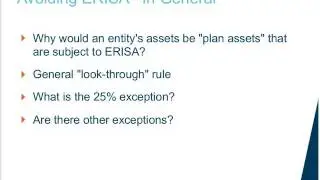 Dechert Coffee Break: ERISA &ndash; What Hedge Fund Managers Need to Know