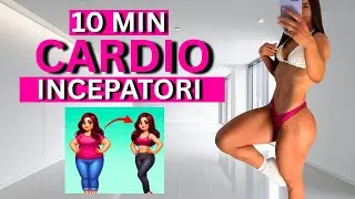 10 MIN CARDIO INCEPATORI | ANTRENAMENT DE CARDIO ACASA - slabeste