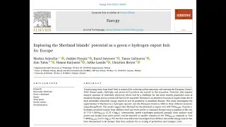 Shetland's Potential to Export Green Hydrogen