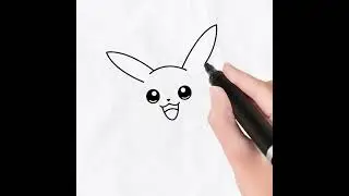 How to Draw Pikachu Waving | Cute Easy Pok&eacute;mon Drawing #shorts