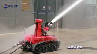 Smart firefighting equipment 1km remote control camera fire fighter robot #robotics