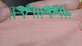 How to make a very easy and simple crochet lace Border design/Crosia lace design for beginners