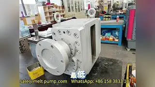 Rubber extruder pump Elastomer extrusion melt gear pump   sale@meltpump.com