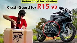 Unboxing & Installing CRASH GUARD for R15 V3 🔥 | Modzilla | Tamil | V3 Vlogger |