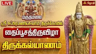 🔴LIVE: திருக்கல்யாணம் | மருதமலை அருள்மிகு சுப்ரமணிய சுவாமி கோவில் | தை பூசம் 2026