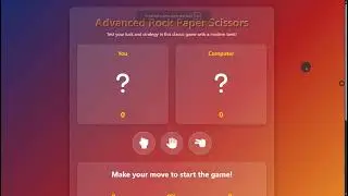 Advanced Rock Paper Scissors Using HTML, CSS and JavaScript with Source Code