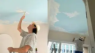 Diário da obra #06: chamei uma artista pra pintar um céu no meu quarto