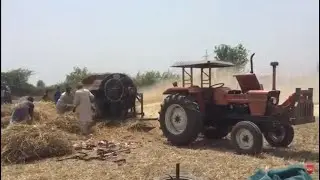 Harvesting Trasher Machine With FiatTractor | Agriculture In Pakistan | zamindar