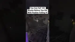 Feather Falling IV Is OP #shorts #minecraft