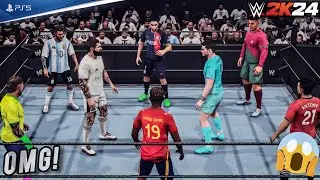 WWE 2K24 — Футбол — Лестничный матч из 8 человек за титул чемпиона по футболу на WrestleMania | PS5™