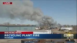 Recycling plant catches fire in Marion