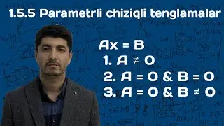 Parametrli chiziqli tenglamalar. Oq to'plam (19976- 2007)