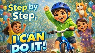 Step by Step, I Can Do It! | DizzyBizzy Nursery Rhymes & Kids Songs