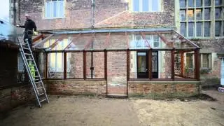Goldsborough Hall corridor glass removal