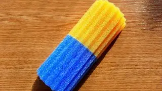 Half plastic sponge scratching & ripping |WATCH IN HD| ig @asmr_by_ann