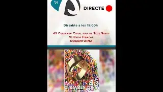 #Directe #Cocentaina 45 Certamen Coral Fira de Tots Sants - 8 novembre 2025