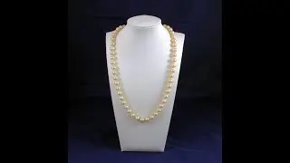 Handcrafted  Pearl 22 inch Sterling Silver Custom Clasp Necklace