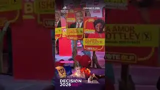 Prime Minister and Barbados Labour Party leader Mia Mottley makes her entrance and takes the stage
