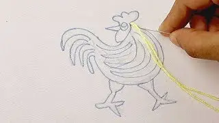 how to embroider a hen * como bordar una gallina * crewel embroidery * chicken embroidery designs
