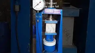 Concrete compression test  #construction #compression #testing #concretecube #process