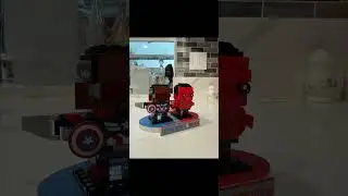Captain America & Red Hulk LEGO BrickHeadz Stand | Dual Display & Floating Wall Mount