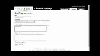 Setting up a TweetReach Tracker Pro