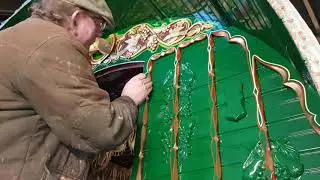 Gypsy Wagon Painting With Yorkie Greenwood