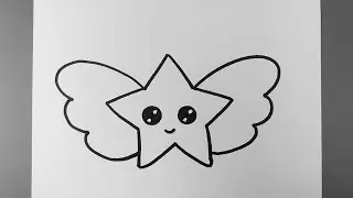 HOW TO DRAW A CUTE STAR AND COLORING, RATNA CUTE ART