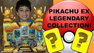 My Baby Brother Opens: Pokemon Pikachu EX Legendary Collection Box! Jenna Em Channel