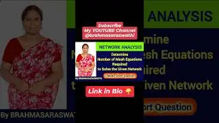 NUMBER OF MESH EQUATIONS REQUIRED | NETWORK ANALYSIS | #short  #shorts #networkanalysis #education