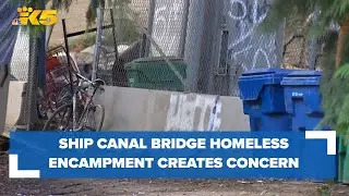 Neighbors concerned over homeless encampment under Ship Canal Bridge