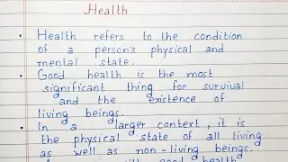 Write 10 lines on Health | Short Essay | English