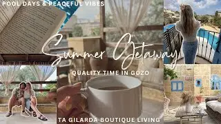 Gozo Summer 2025 Getaway Vlog | summer fun, pool days, slow living & couple quality time 💫
