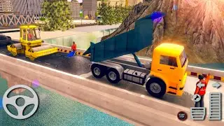 Real Bridge Road Construction Truck Driving - JCB Bridge Construction Simulator Android Gameplay HD