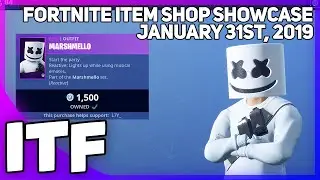Fortnite Item Shop *NEW* MARSHMELLO SKIN AND SET!! [January 31st, 2019] (Fortnite Battle Royale)