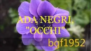 Ada Negri - Occhi.