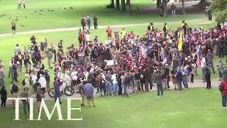 13 Arrested As Far-Right Rally Clashes With Counter-Demonstrators In Downtown Portland | TIME